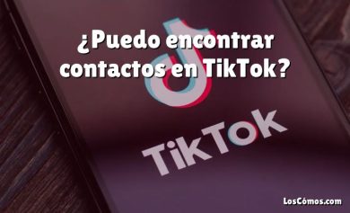 ¿Puedo encontrar contactos en TikTok?