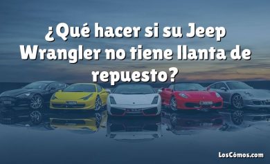 ¿Qué hacer si su Jeep Wrangler no tiene llanta de repuesto?