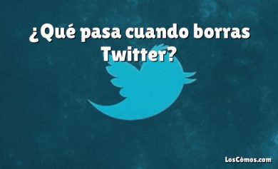 ¿Qué pasa cuando borras Twitter?