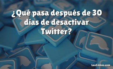 ¿Qué pasa después de 30 días de desactivar Twitter?