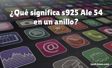 ¿Qué significa s925 Ale 54 en un anillo?