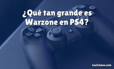 ¿Qué tan grande es Warzone en PS4?
