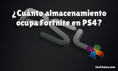 ¿Cuánto almacenamiento ocupa Fortnite en PS4?