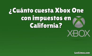 ¿Cuánto cuesta Xbox One con impuestos en California?