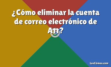 ¿Cómo eliminar la cuenta de correo electrónico de Att?