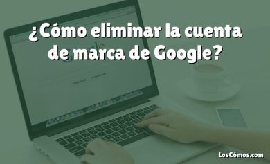 ¿Cómo eliminar la cuenta de marca de Google?