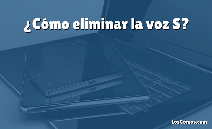 ¿Cómo eliminar la voz S?