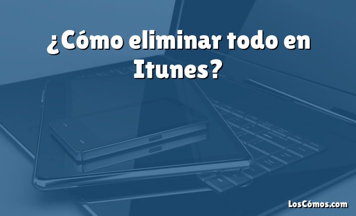 ¿Cómo eliminar todo en Itunes?