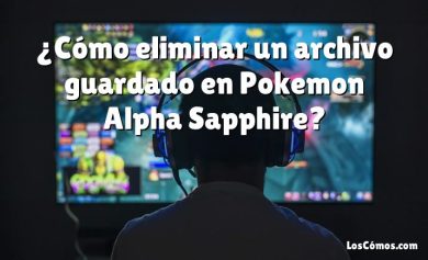 ¿Cómo eliminar un archivo guardado en Pokemon Alpha Sapphire?