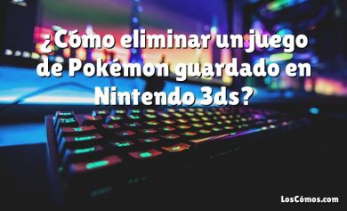 ¿Cómo eliminar un juego de Pokémon guardado en Nintendo 3ds?