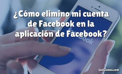 ¿Cómo elimino mi cuenta de Facebook en la aplicación de Facebook?