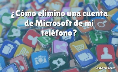 ¿Cómo elimino una cuenta de Microsoft de mi teléfono?