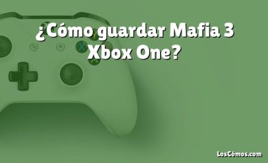 ¿Cómo guardar Mafia 3 Xbox One?