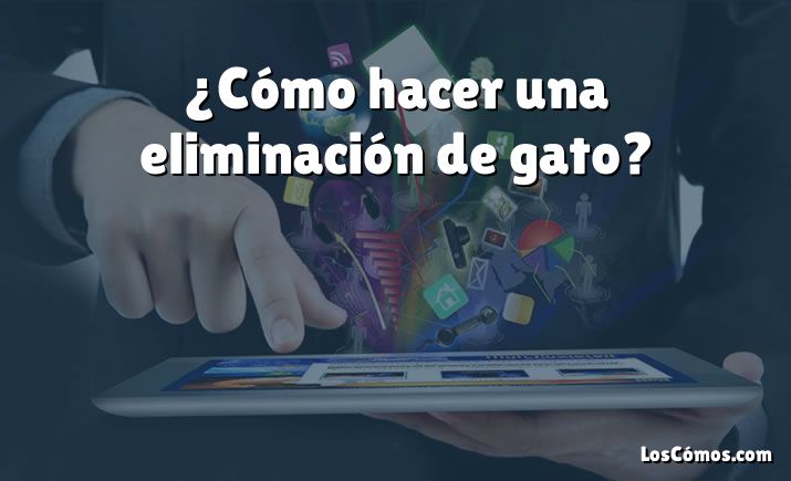 ¿Cómo hacer una eliminación de gato?