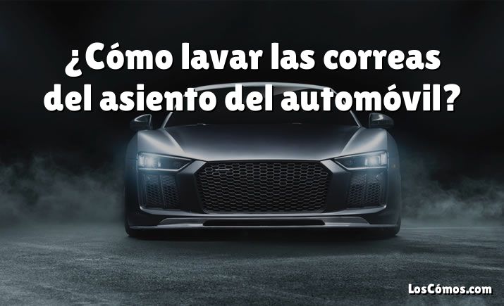 ¿Cómo lavar las correas del asiento del automóvil?