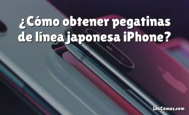 ¿Cómo obtener pegatinas de línea japonesa iPhone?