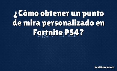 ¿Cómo obtener un punto de mira personalizado en Fortnite PS4?