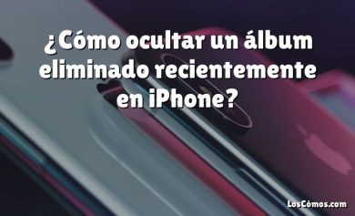 ¿Cómo ocultar un álbum eliminado recientemente en iPhone?