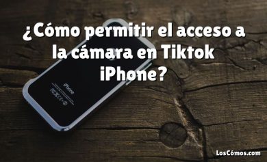 ¿Cómo permitir el acceso a la cámara en Tiktok iPhone?