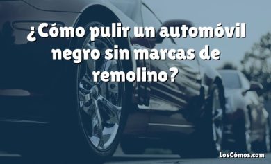 ¿Cómo pulir un automóvil negro sin marcas de remolino?