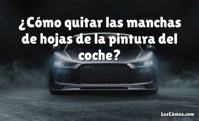 ¿Cómo quitar las manchas de hojas de la pintura del coche?