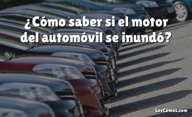 ¿Cómo saber si el motor del automóvil se inundó?