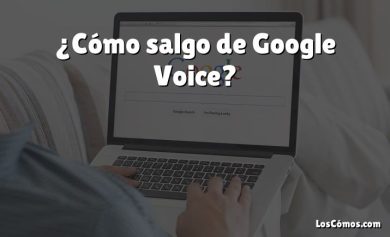 ¿Cómo salgo de Google Voice?