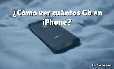 ¿Cómo ver cuántos Gb en iPhone?