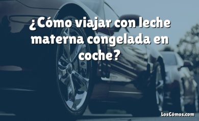 ¿Cómo viajar con leche materna congelada en coche?