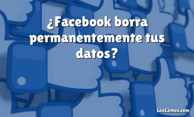 ¿Facebook borra permanentemente tus datos?