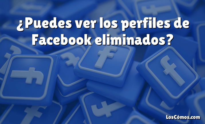 ¿Puedes ver los perfiles de Facebook eliminados?