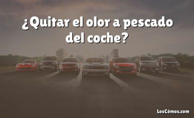 ¿Quitar el olor a pescado del coche?