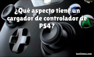¿Qué aspecto tiene un cargador de controlador de PS4?